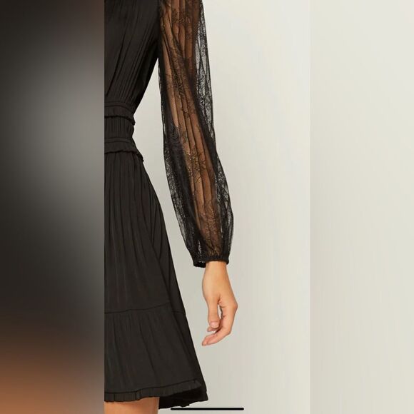 Stunning crochet, lace and embroidery black dress - Picture 12 of 16